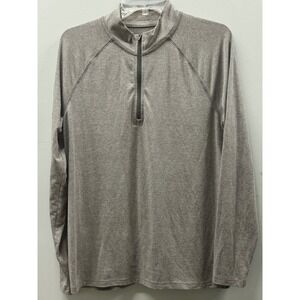 Free Fly Performance Bamboo Quarter Zip Pullover Mens Med Gray Gropcore Soft